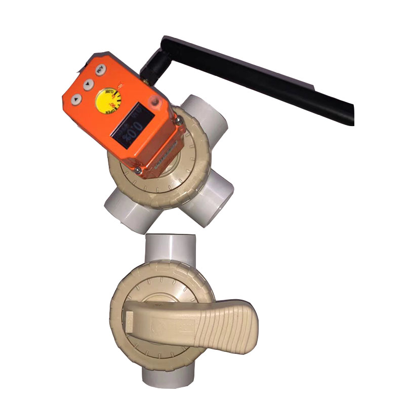 Universal water treatment electric valve for swimming pool