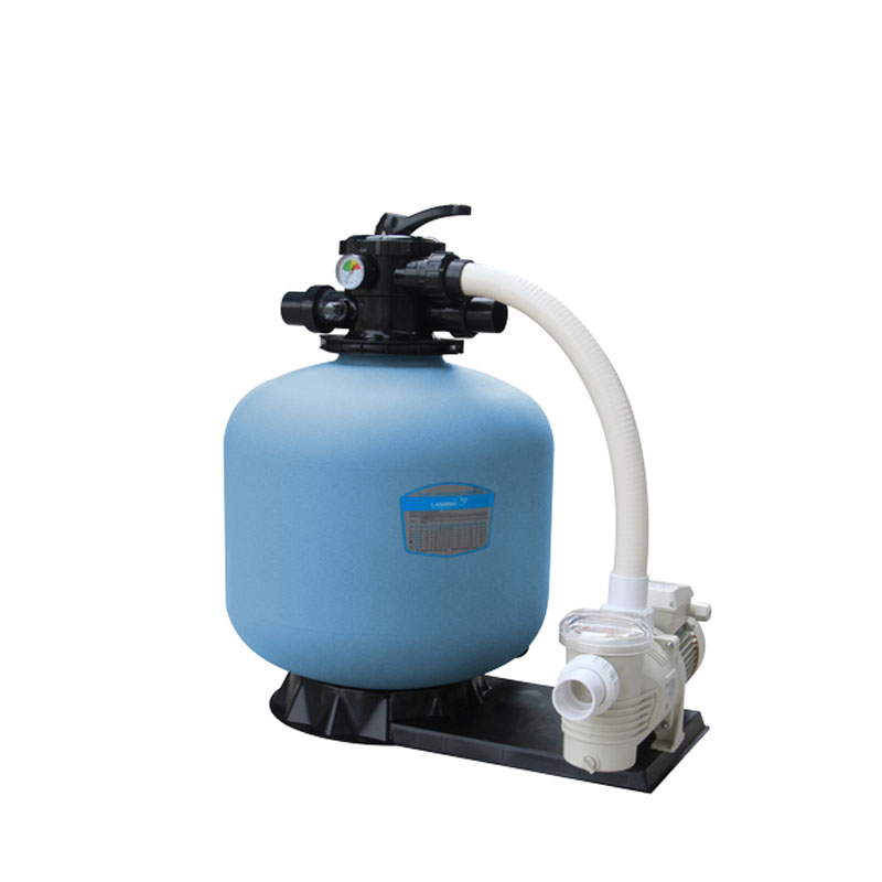 Swimming pool sand filter and pump combined filtration system