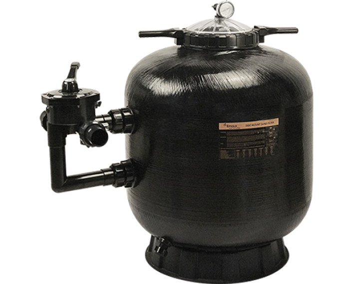 Swimming pool side-mounted ring sand filter