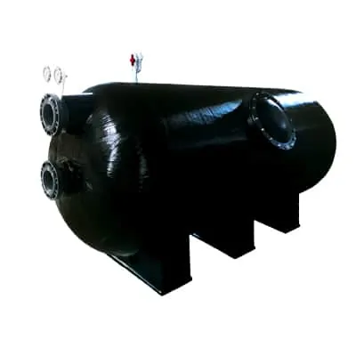 Large horizontal commercial sand filter