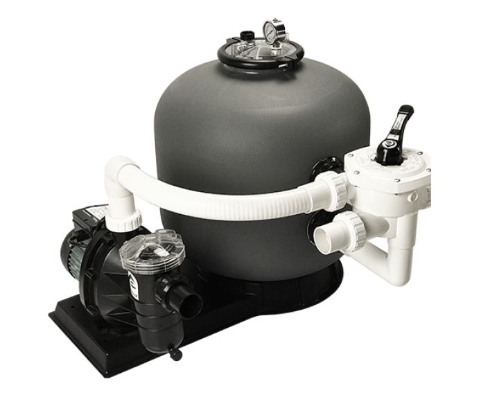 Pool side sand filter and pump filter system