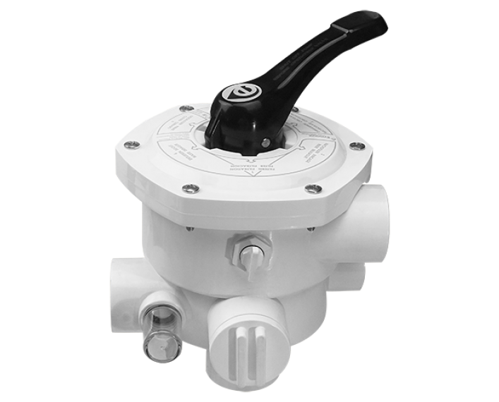 6-way top mount multi-way valve and side mount 6-way multi-way valve