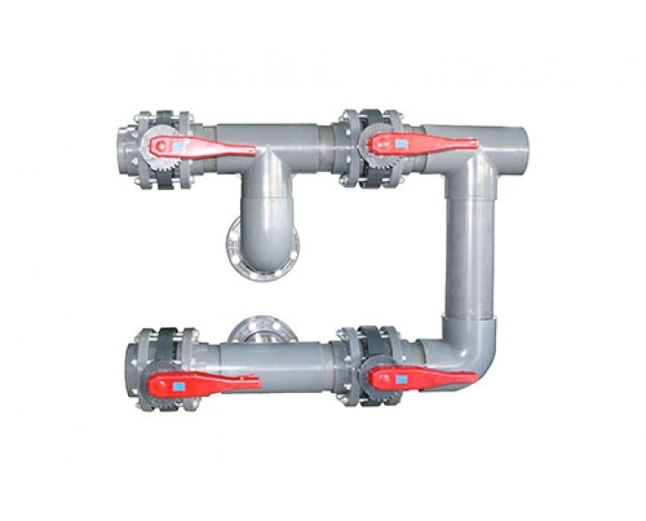 6-way top mount multi-way valve and side mount 6-way multi-way valve