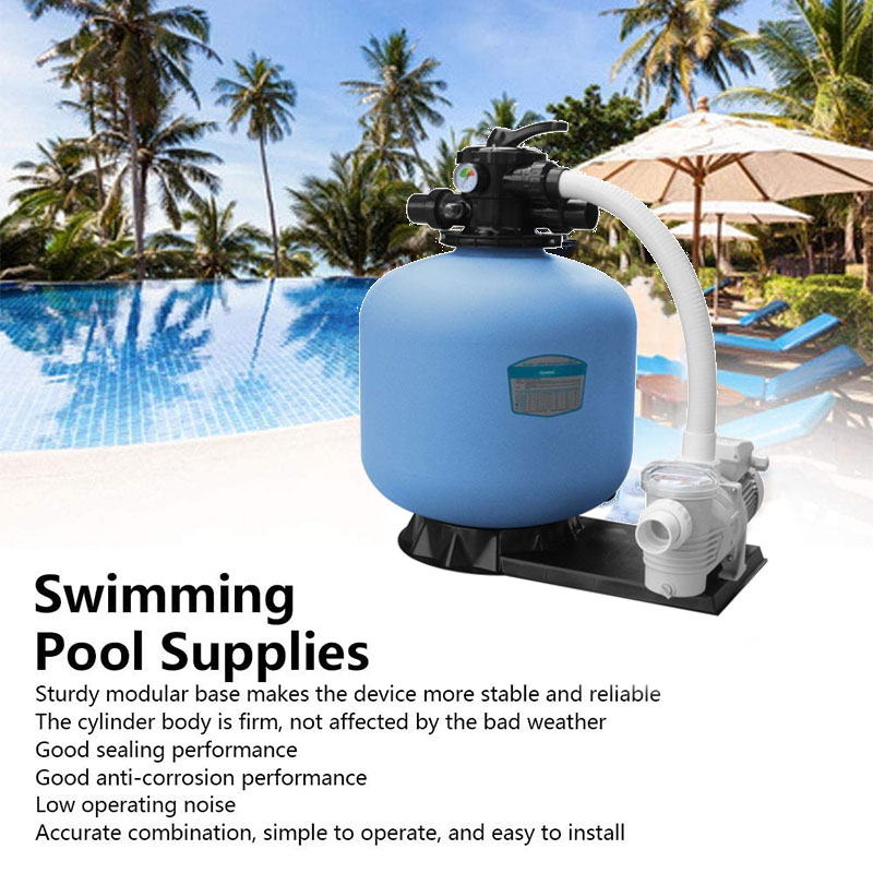 Combination of sand filter and pump for ground swimming pool filtration system