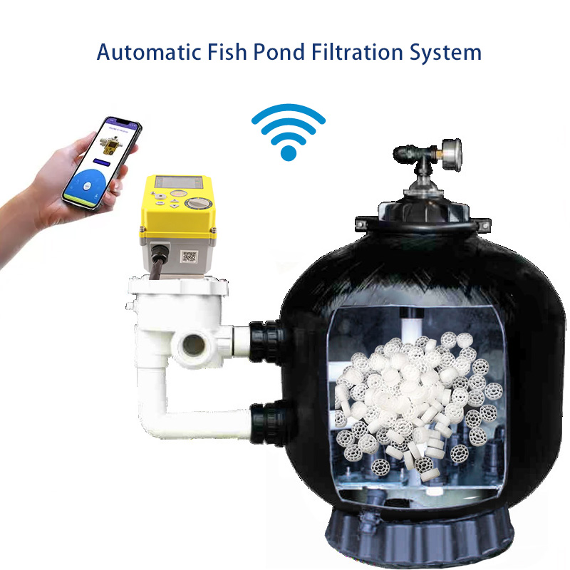 Newest WiFi Smart Koi Pond Filter Pond Garden Pressure Biological Filtration System Fully Automatic Cleaning Function