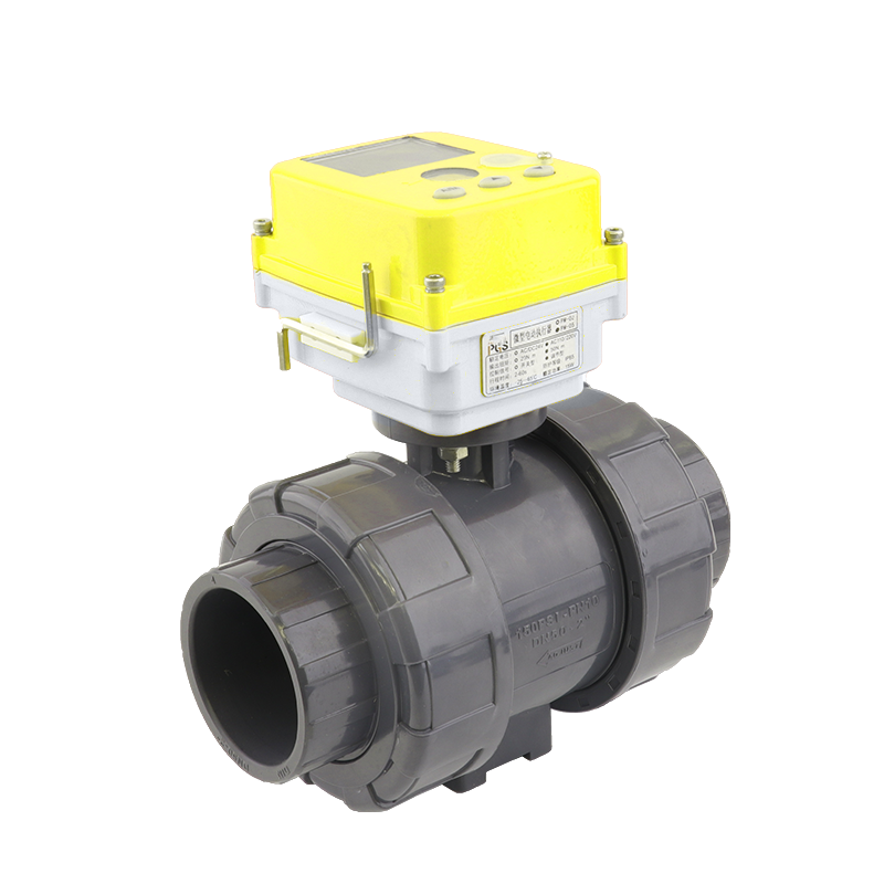 Two Wire Control Normally Open 110vac-230vac Motorized Ball Valve with Manual Operated Plastic PVC Motorized Valve