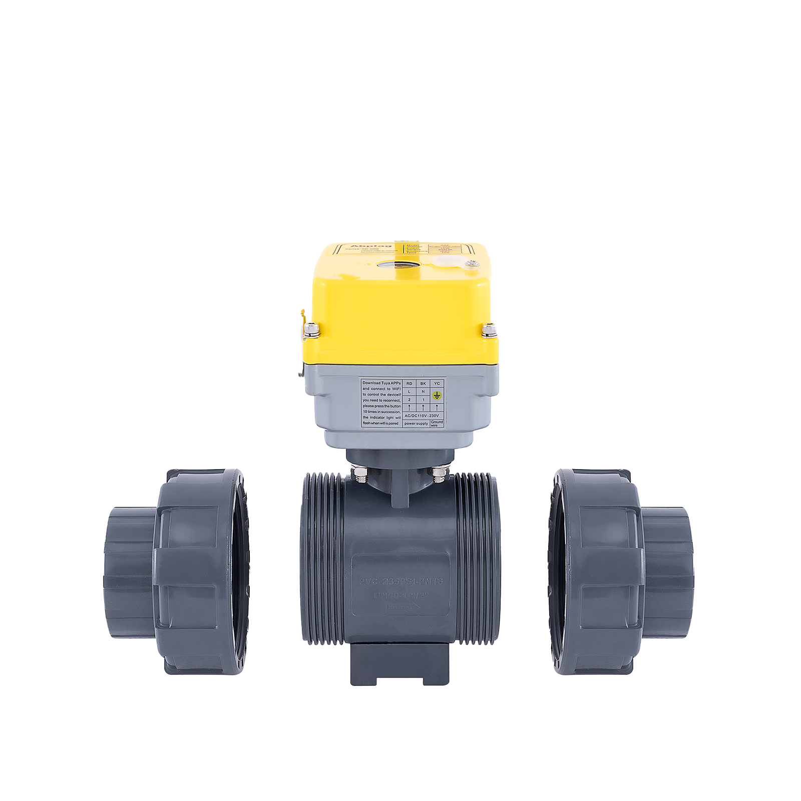 Large torque PVC electric valve WiFi electric water valve