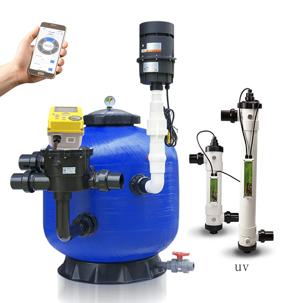 Intelligent Pond Biological Filtration System  WiFi-Powered Pond Filter with UV Function